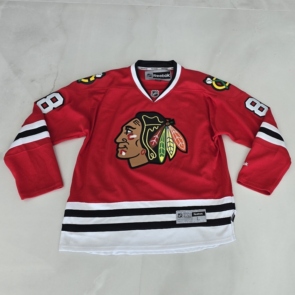 Chicago Blackhawks Patrick Kane Hockey Jersey - Red, Black and White - Large